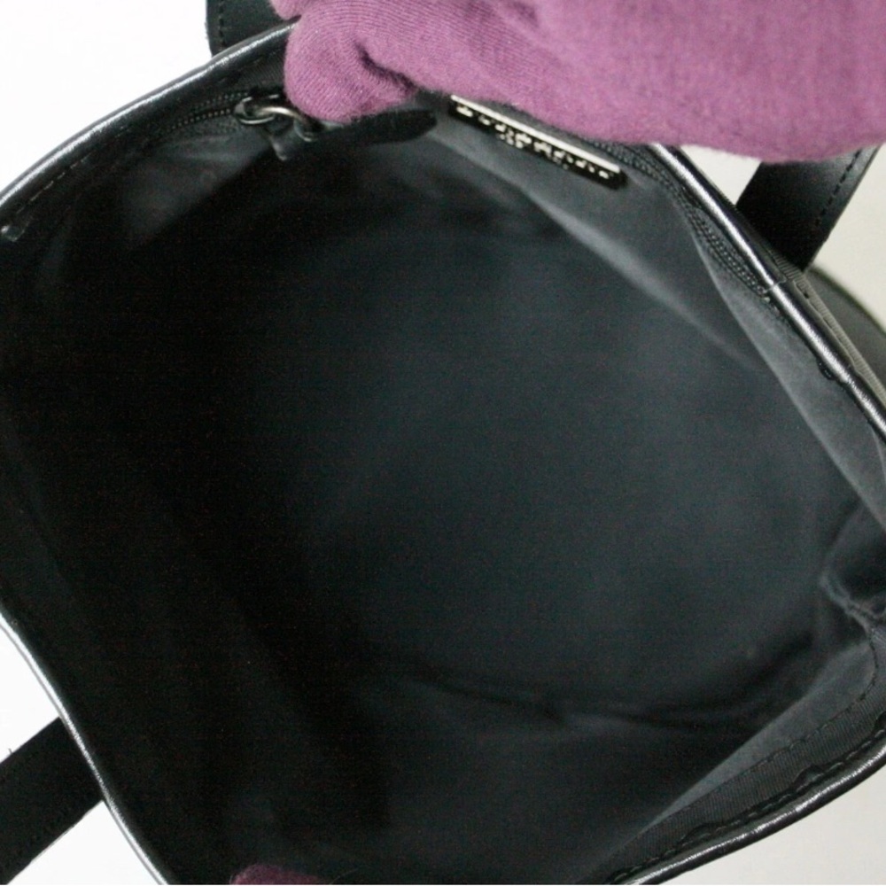 Burberry London Italy Black Check Canvas Mini Bucket bag - Picture 5 of 12